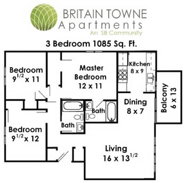 3BR/2BA - 3 Bedroom