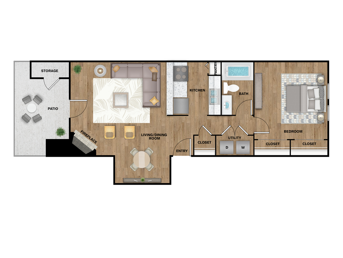 A1_808 - 1 Bed, 1 Bath A (140% Income Restricted)