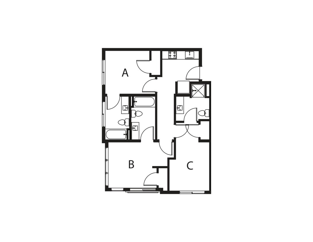 Floor Plan - Co-Living Suite