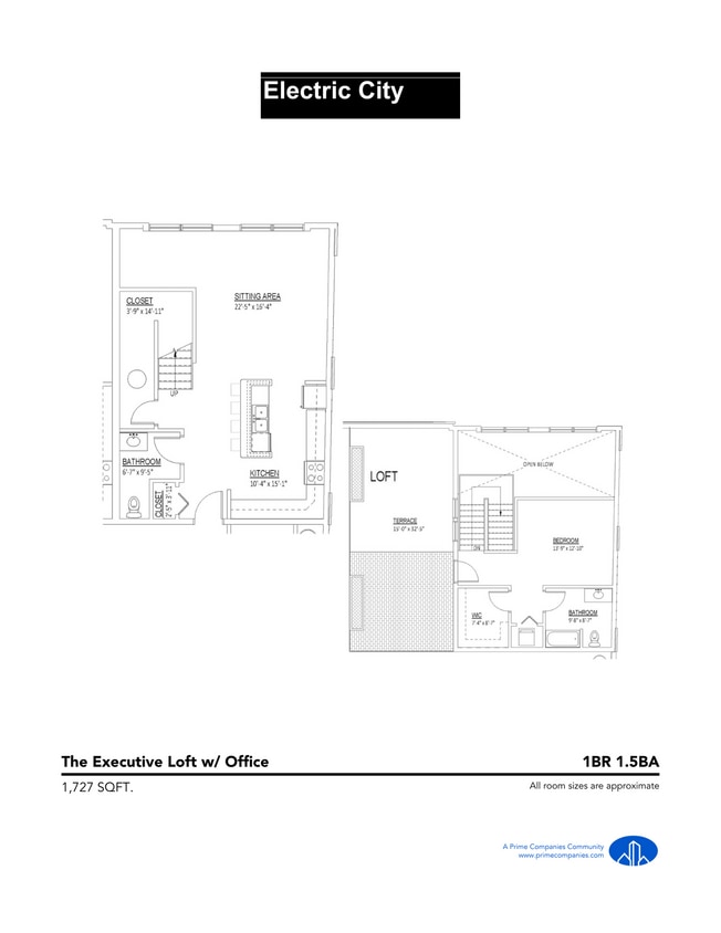 Floor Plan - Executive Loft 1BR