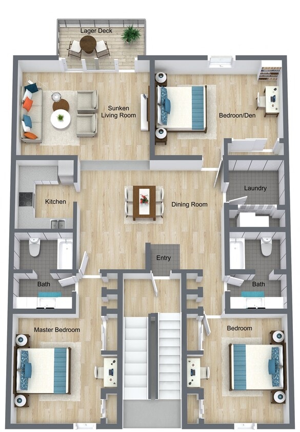 Floor Plan - 3 Bedroom 2 Bathroom A