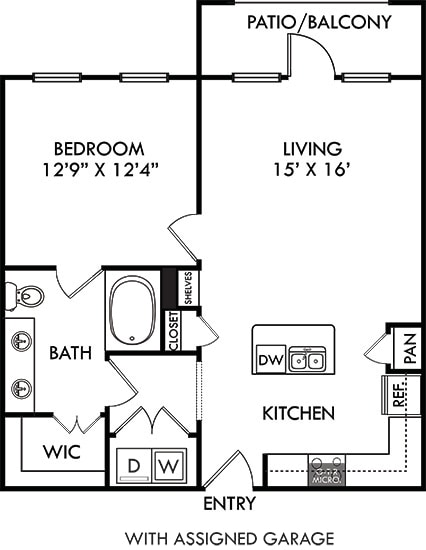 Floor Plan - The Encanto with Assigned Garage
