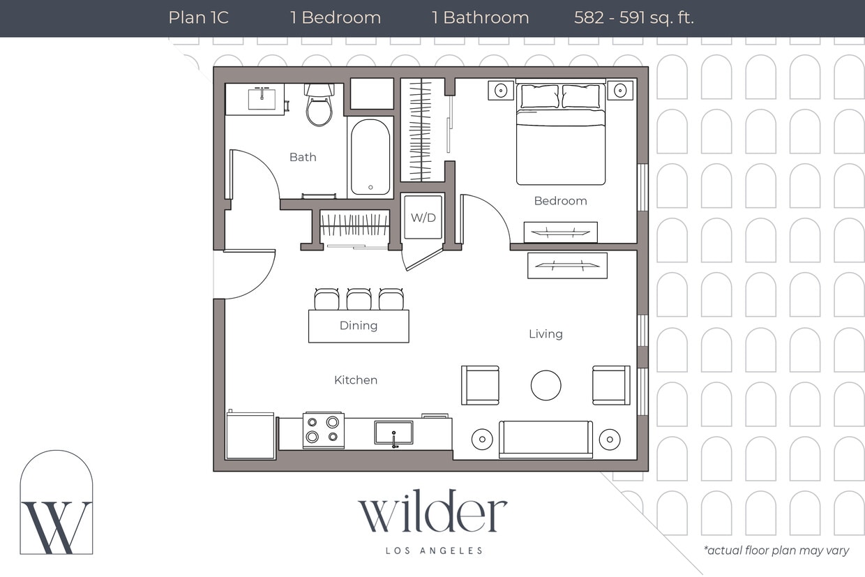 Floor Plan - 1 Bedroom C