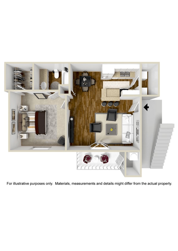 Floor Plan - One Bedroom