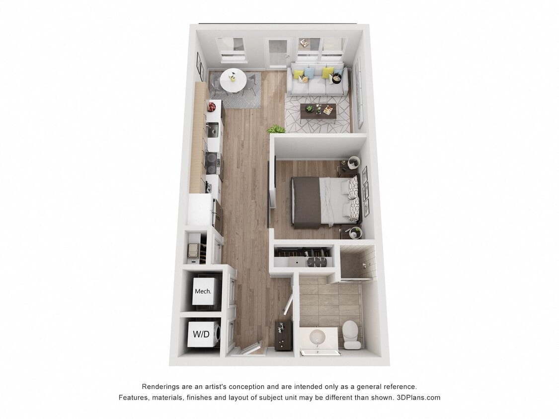 Floor Plan - Avenue G | 1 Bed/1 Bath JR-SW-02.1