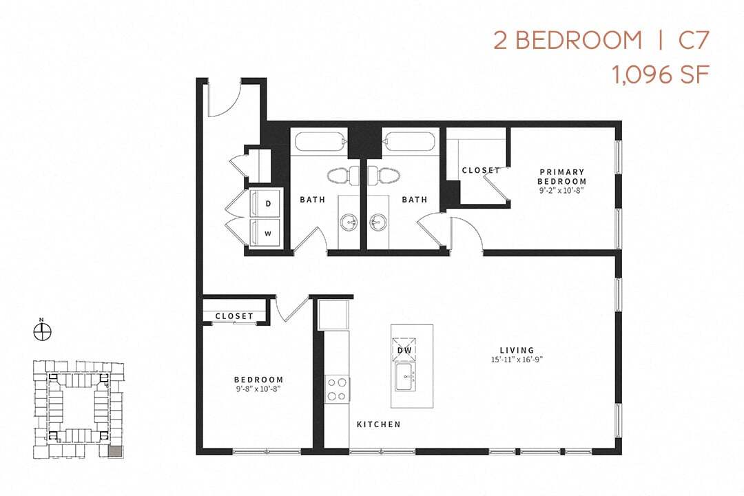 Floor Plan - Two Bedroom C7