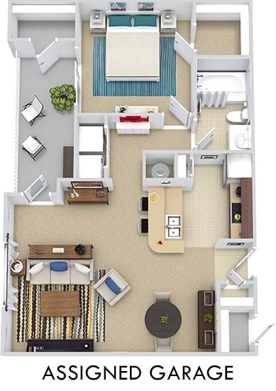 Floor Plan - Grenada with Assigned Garage 
