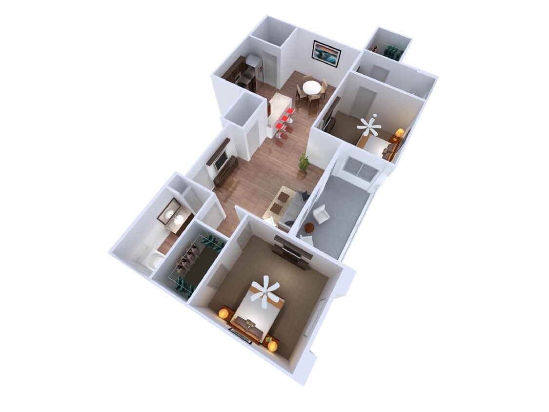 The Met at Fashion Center - 2C - 2 Beds - 2 Baths - 1170 Sq. ft. - 2C