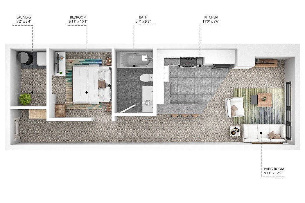 Floor Plan - A3 - Income Restricted