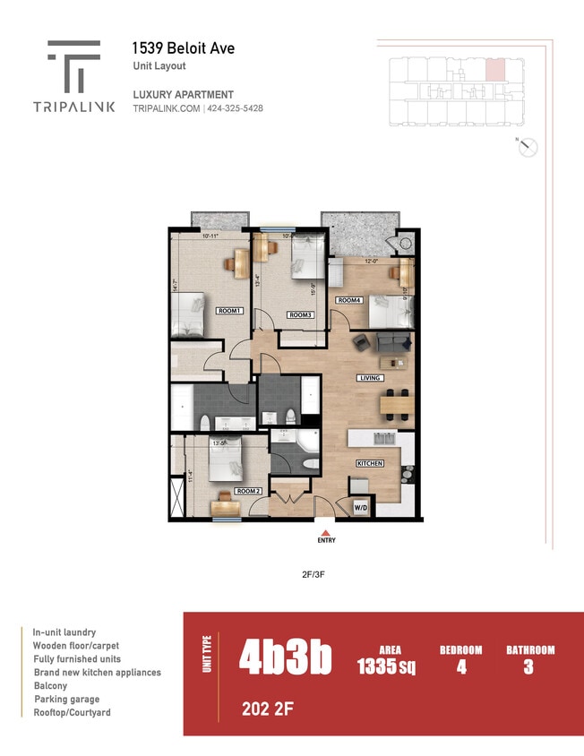 Floor Plan - Unit 202