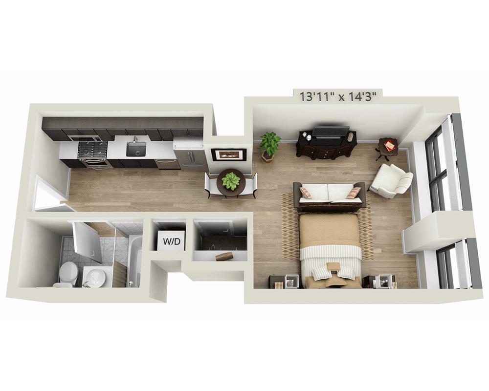 Floor Plan - Studio E1M