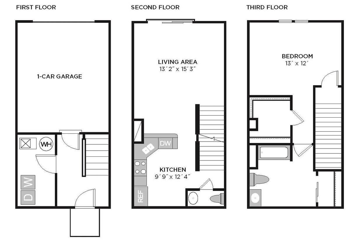 A2 Stanton_1Bed_1.5Bath_1070 Sq Ft - A2 Stanton - 1 Bedrooms, 1.5 Bathroom