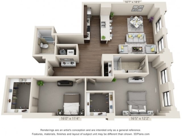 Two Bed Two Bath 1469sqft - Two Bed/Two Bath - 1469