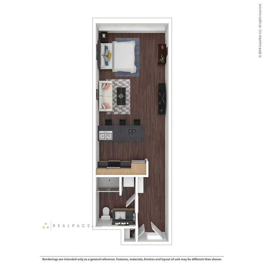Floor Plan - 121 Studio Piazza View Glass W