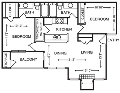 Floor Plan - 2 Bedroom