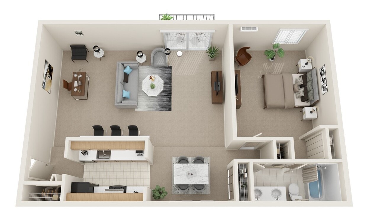 Floor Plan - Plan D w/balcony