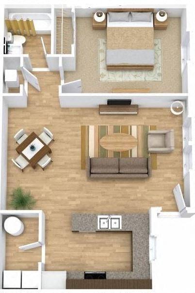 Floor Plan - 1Bed 1Bath