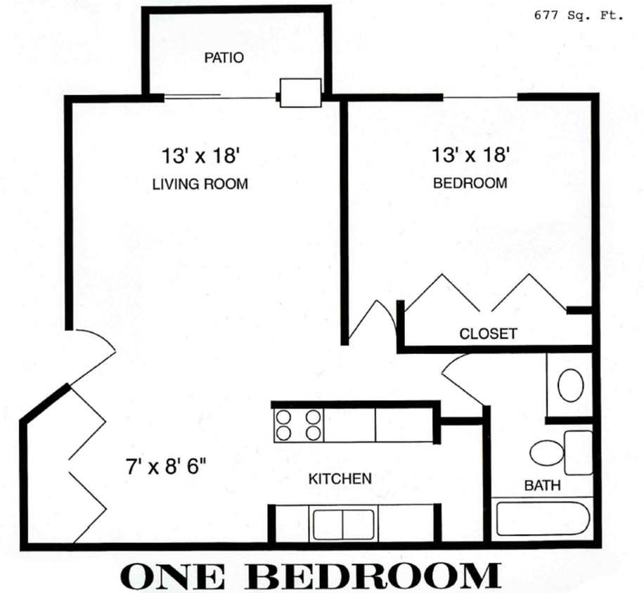 Floor Plan - B1 - 1x1