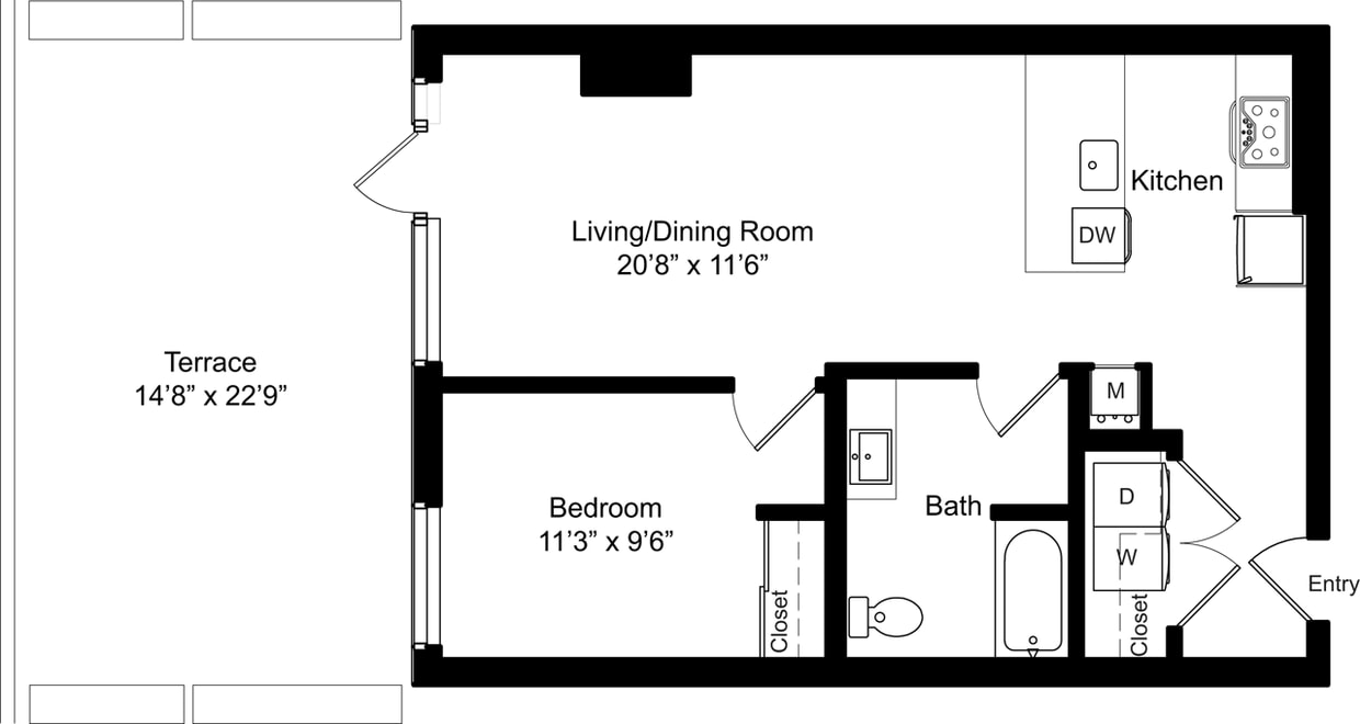 Floor Plan - A3a Type A with Terrace
