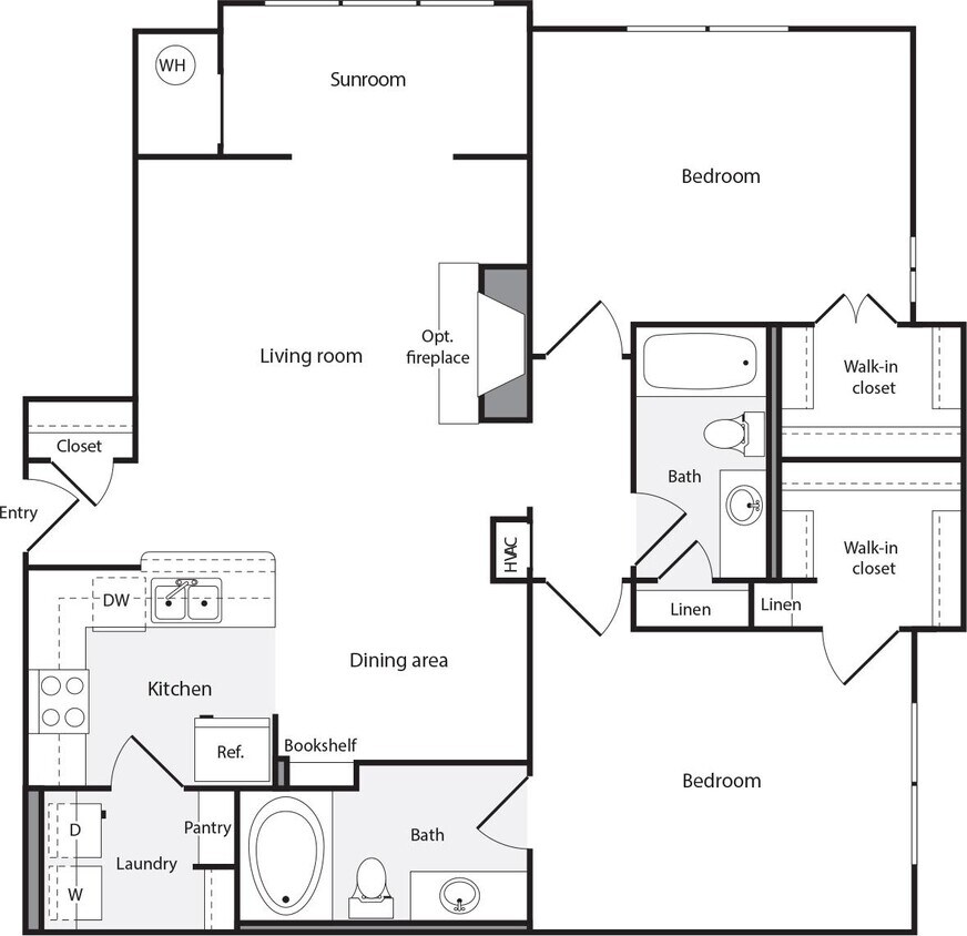 Floor Plan - 2 Bedrooms F