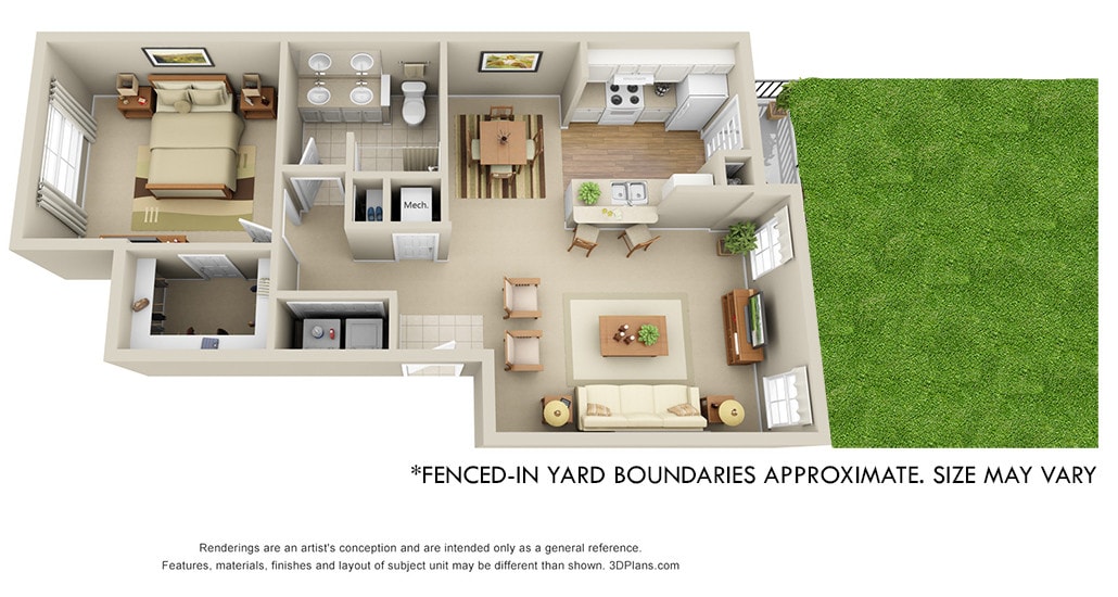 Floor Plan - Brier Leaf with Fenced-In Yard
