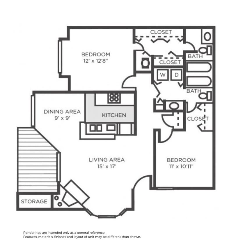 Floor Plan - B1 - Renovated