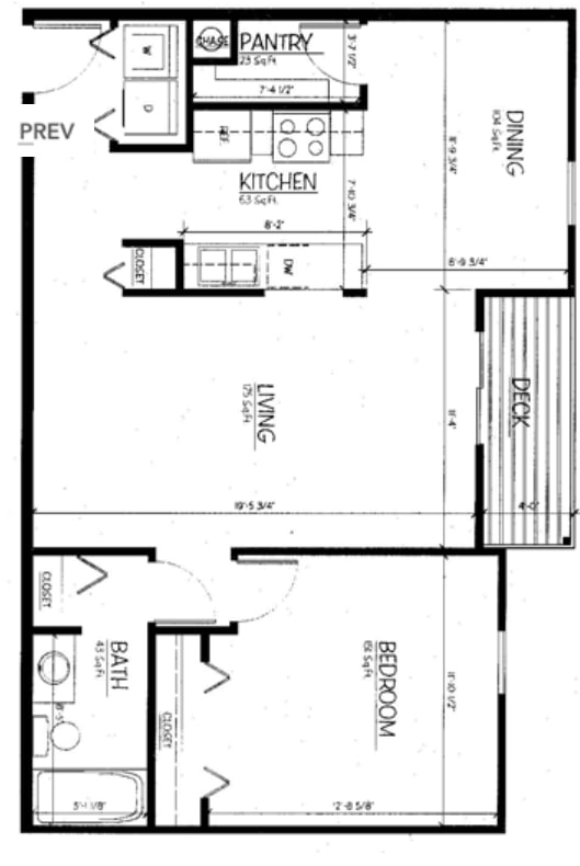1BR/1BA - 1 Bed, 1 Bath - 776 sq ft