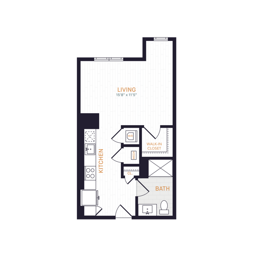 Floor Plan - S2.2 | Studio | 1 Bath