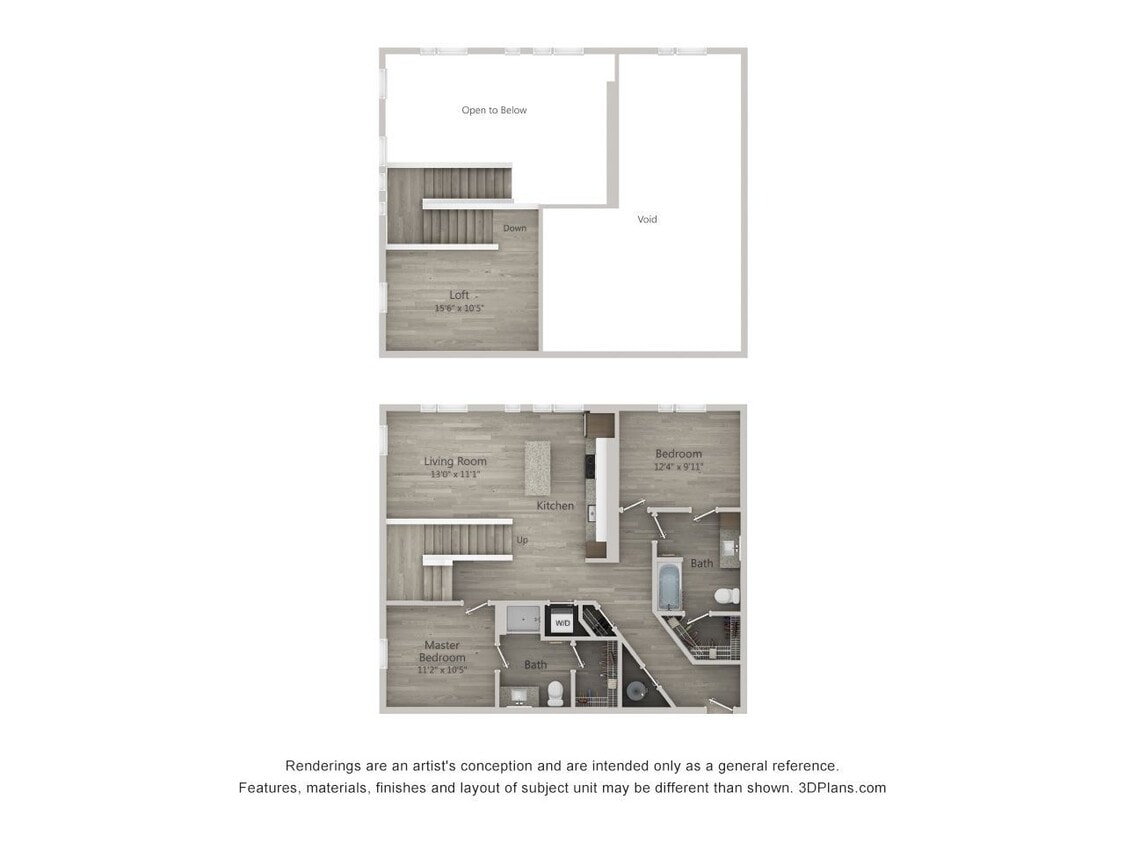 T3 floor plan 30Six NoDa - T3