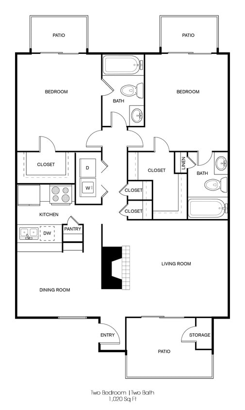 Taylor 2 Bed / 2 Bath 1020 - Taylor