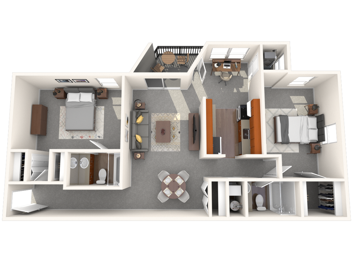 Floor Plan - 2 Bedroom Mingle