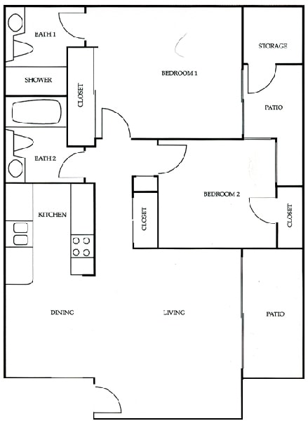 2BR/2BA - 2BR/2BA