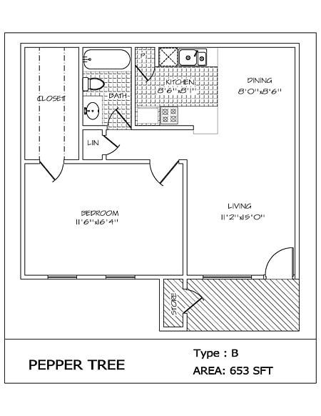 1x1 - One Bed / One Bath