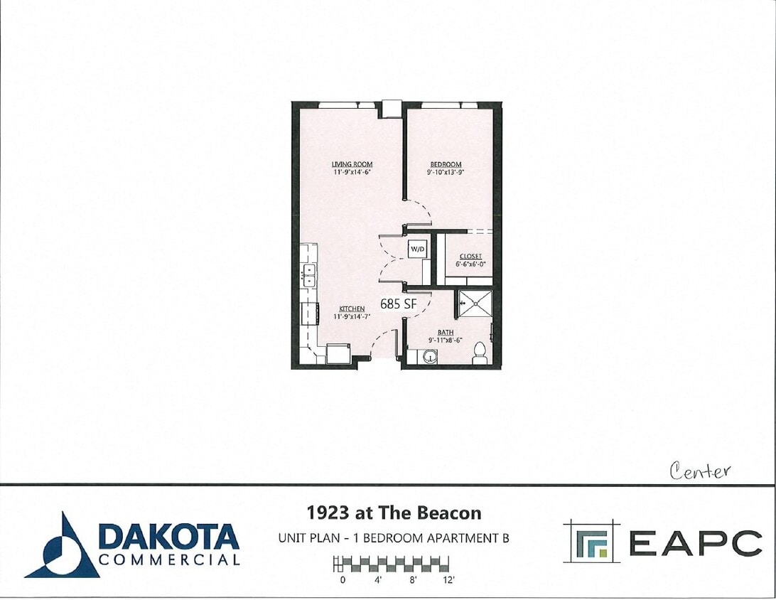Floor Plan - Center 1B/1B 