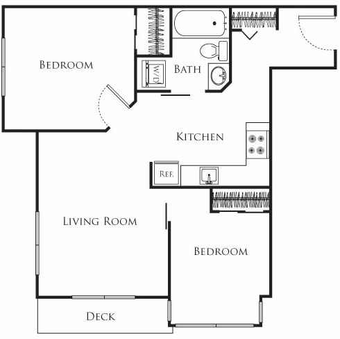 Floor Plan - Micro Two Bed - E4 322-622