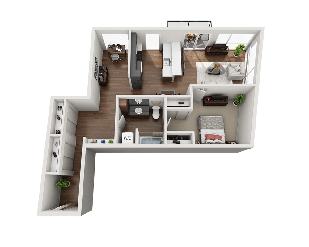 Floor Plan - One Bedroom A1DD