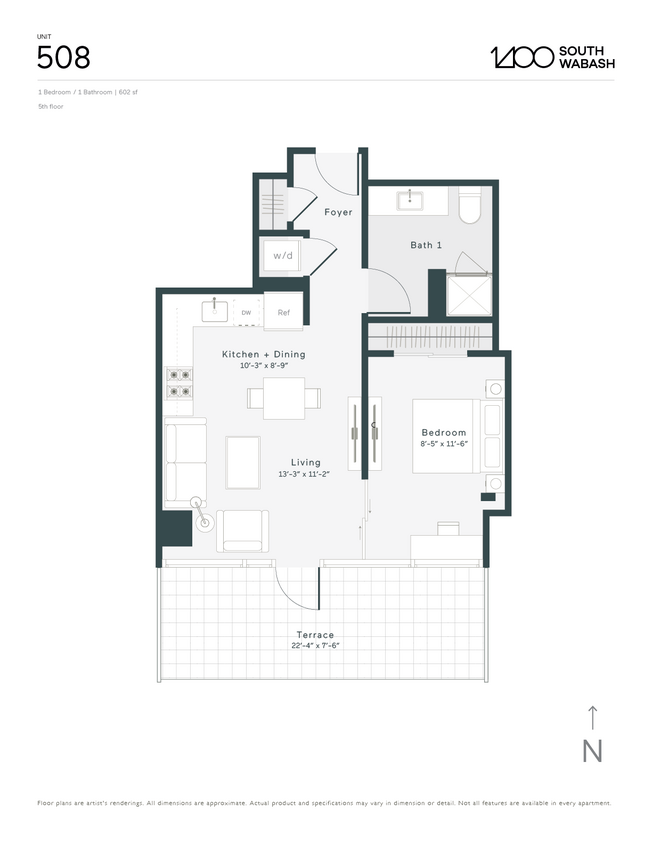 C1 floor plan 1400 Wabash - C1