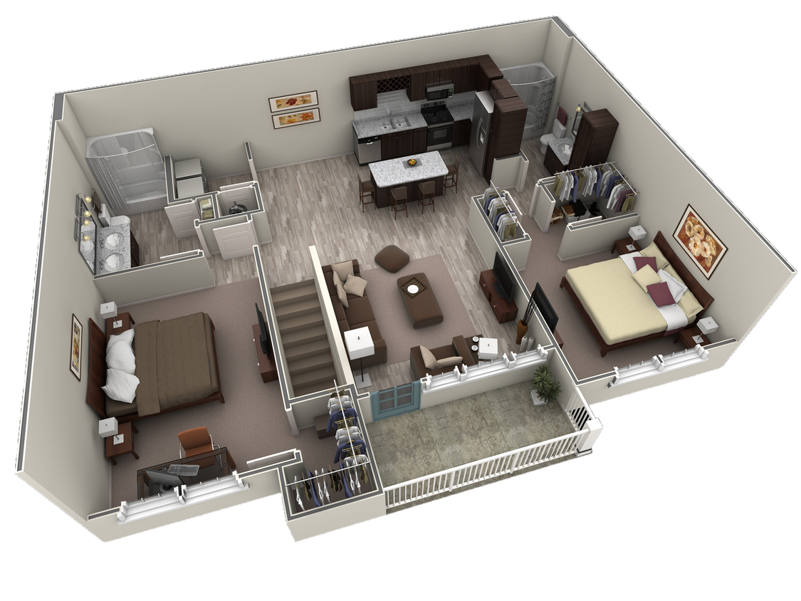 Floor Plan - 2 BR Grand Overlook Garage