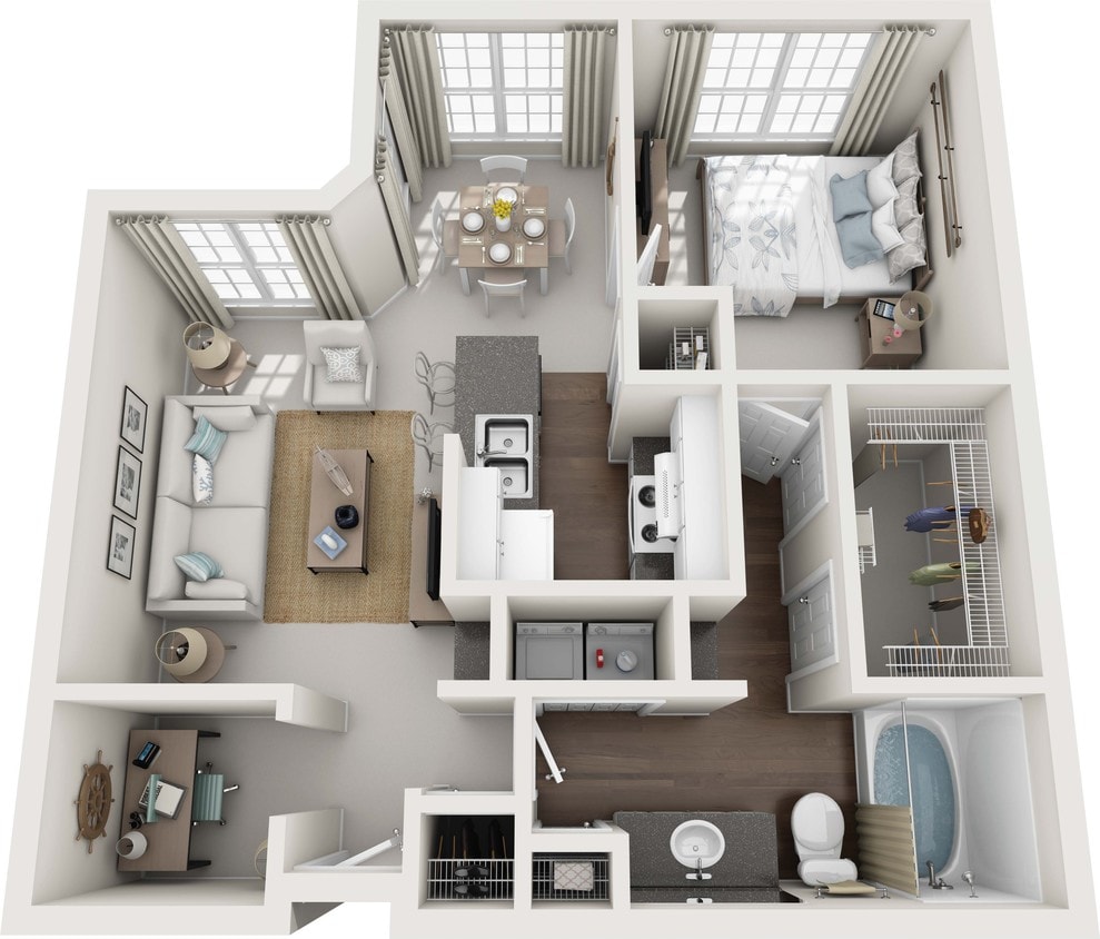 Plaza at Westchase - A4 - 1 Beds - 1 Baths - 948 Sq. ft. - A4