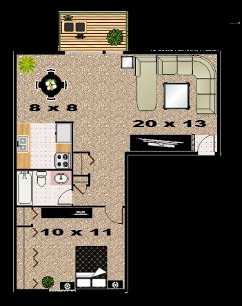 1BR/1BA - RPA-1x1(676) C