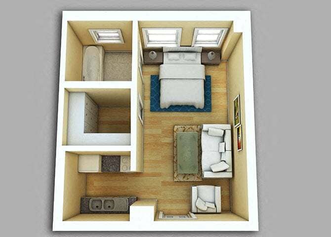 Floor Plan - Studio #222-722