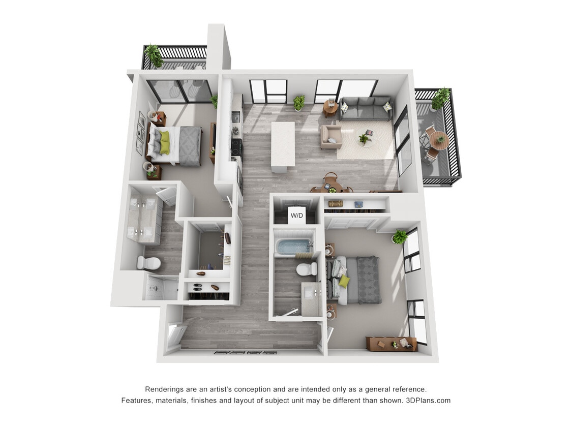 The Glenn - C4 - 2 Beds - 2 Baths - 1192 Sq. ft. - C4