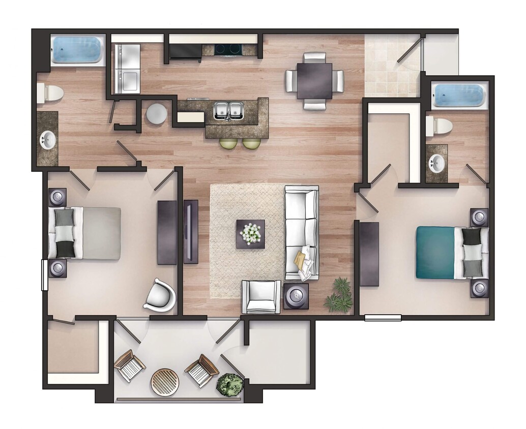 Two Bedroom - The Oak 2 Bedroom