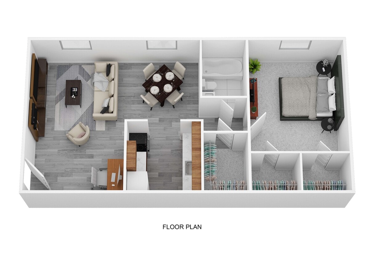Floor Plan - 1 Bedroom Deluxe