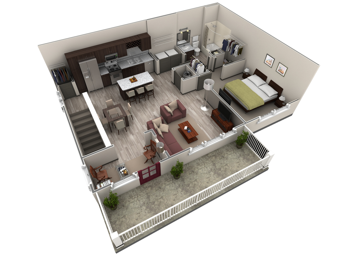 Floor Plan - 1 BR Grand Overlook