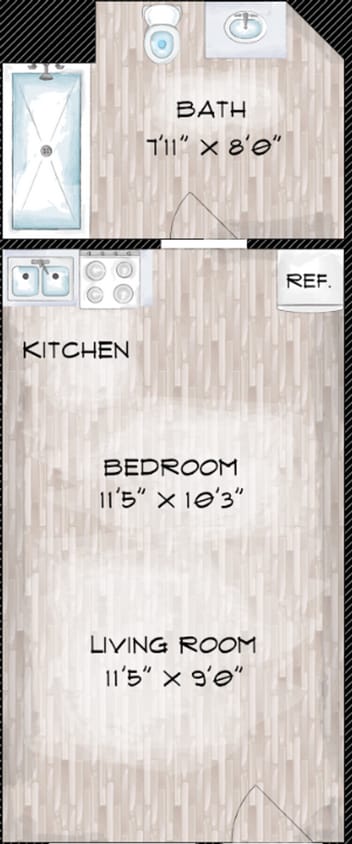 Floor Plan - FS - Furnished Studio