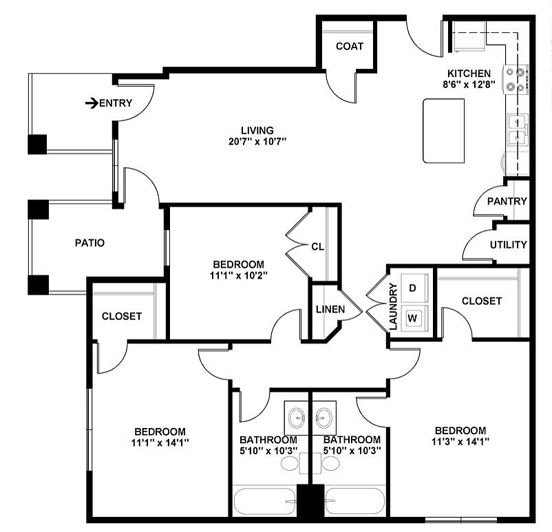 c1G Floorplan w Dimensions - C1G