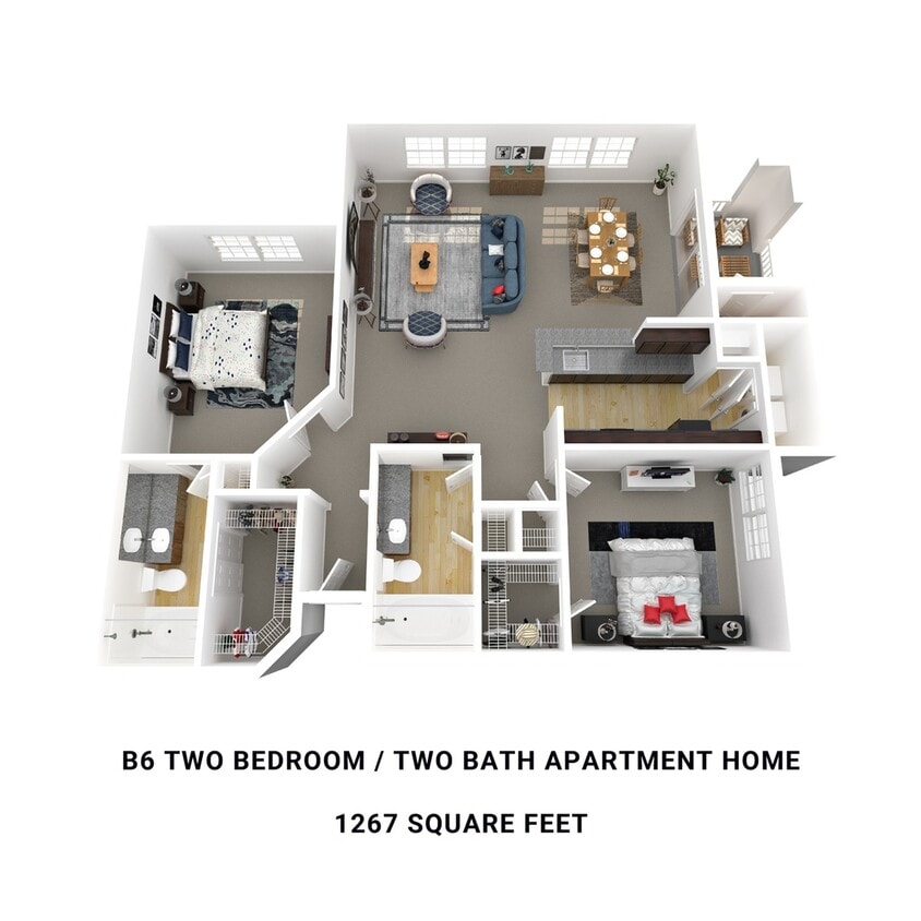 B6- 1,267 sqft - B6R