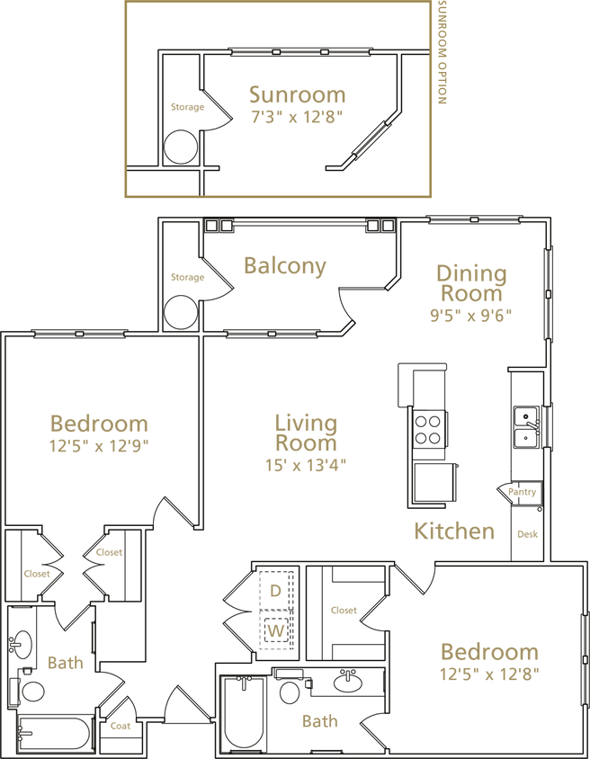 Floor Plan - Lynnhaven Sunroom