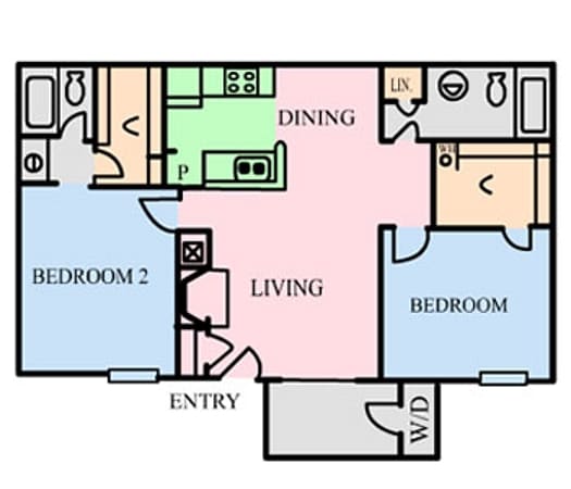 B1 - Two Bedroom/Two Bathroom